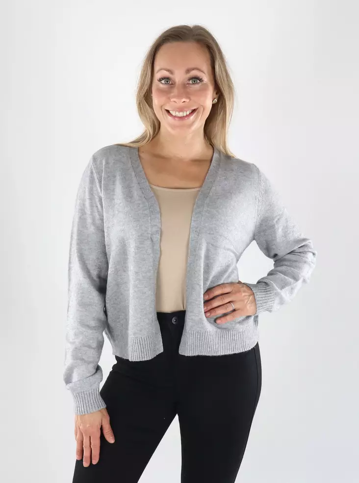 Only cardigan ONLPRINCESS LS SHORT ultimate grey - Women's knitwear - 141434 - 1