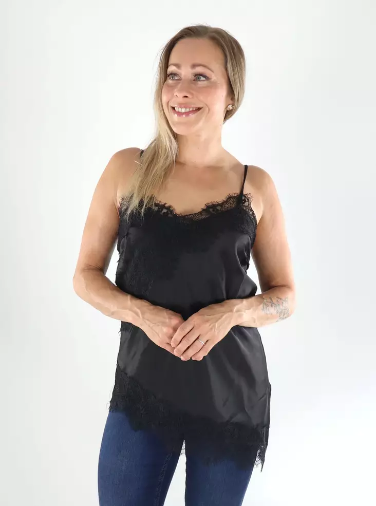 Only top satin lace black - Women's tank tops - 141494 - 1