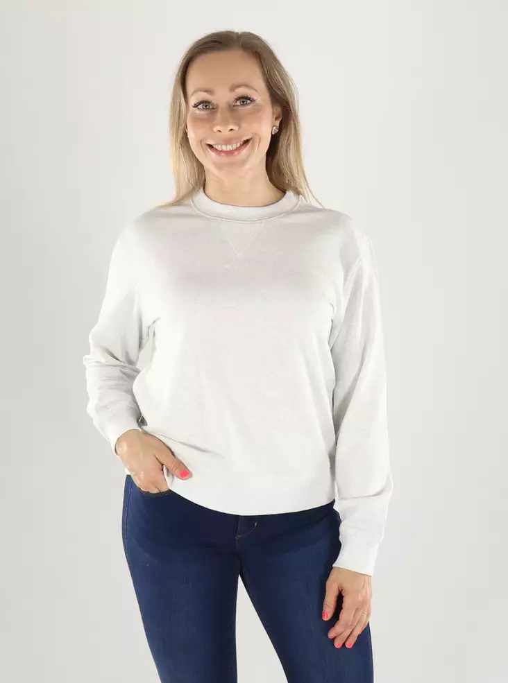 JDY Sweatshirt LIFE S/S SWEAT Oatmeal/melange - Women's hoodies and colleges - 141304 - 1