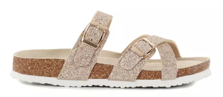 Migant women's glitter flip-flops A922-121 gold - Women's mules - 138064 - 1