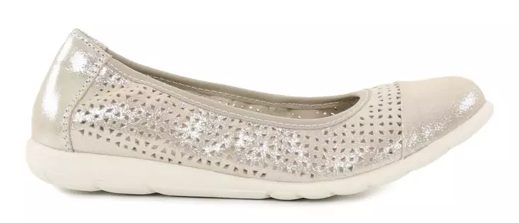 Natura genuine leather ballerinas Bella gold - Ballerinas - 138354 - 1