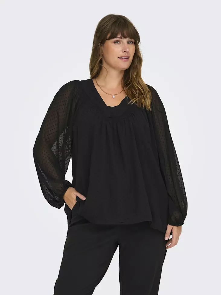Only Carmakoma women's plus size shirt black - Women's long sleeved shirts - 136834 - 1