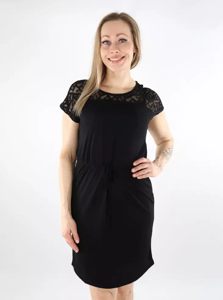 Only stretch dress O-Neck black - Dresses and tunics - 138164 - 1