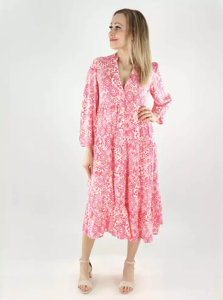 Only patterned dress 7/8 cloud dancer/sikka - Dresses and tunics - 140564 - 1
