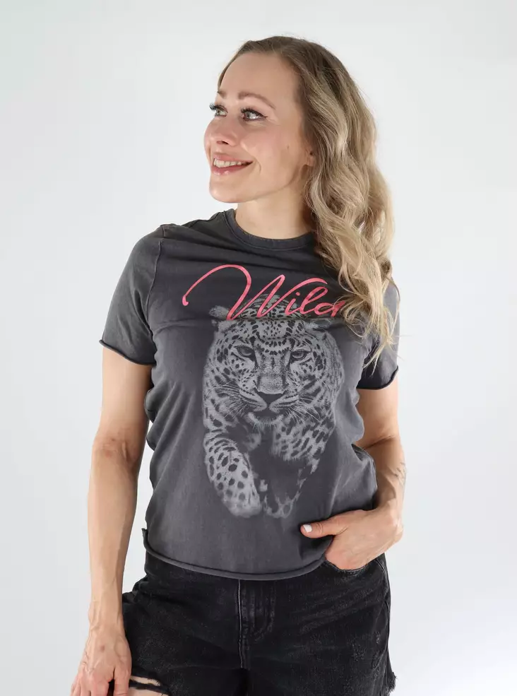 Only printed t-shirt Life blackned pearl/staycay - Women's T-shirts - 138824 - 1