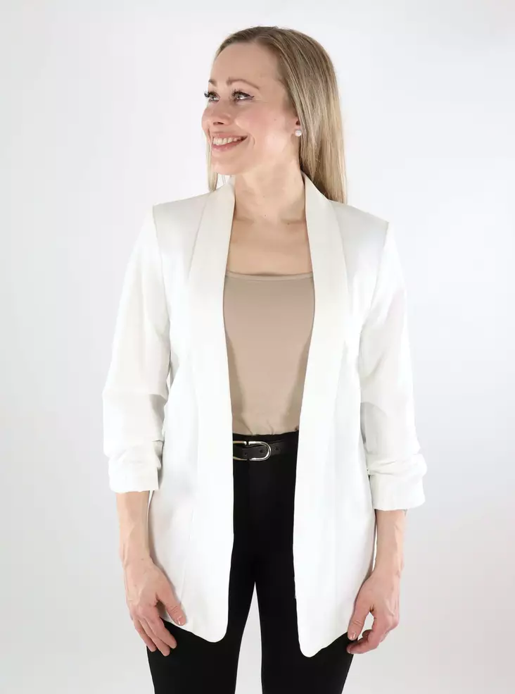 Pieces women's blazer 3/4 cloud dancer - Women's jackets and blazers - 138034 - 1