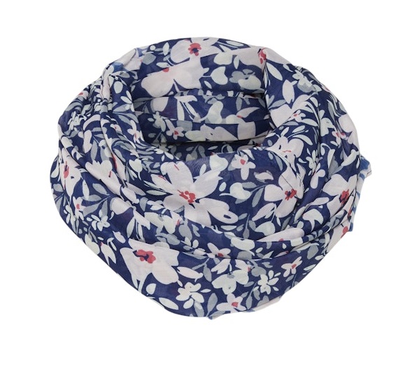 Pieces Tube scarf black/flower sty - Women's scarfs - 137004 - 1