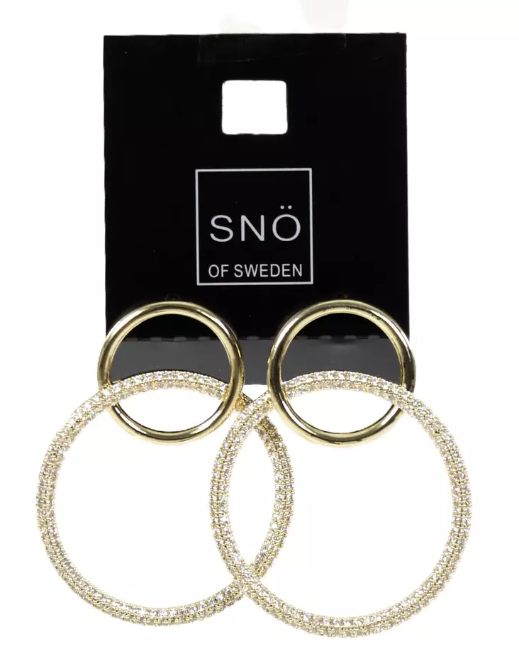 Snö of Sweden Earrings Ace big g/clear - Earrings - 136714 - 1
