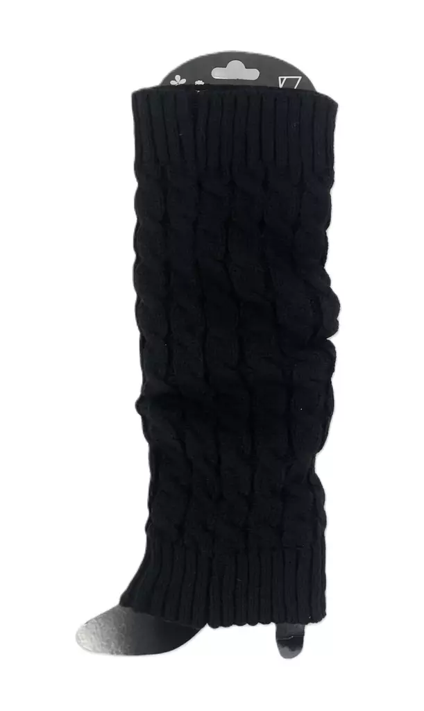 Veniz braided leg warmers 81000 black - Women's socks and tights - 137414 - 1