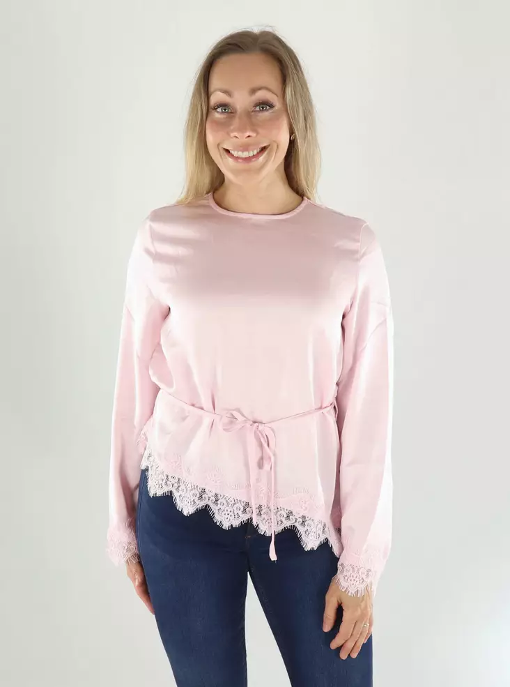 Vero Moda Shirt LS LACE TOP cherry blossom - Women's long sleeved shirts - 141374 - 1