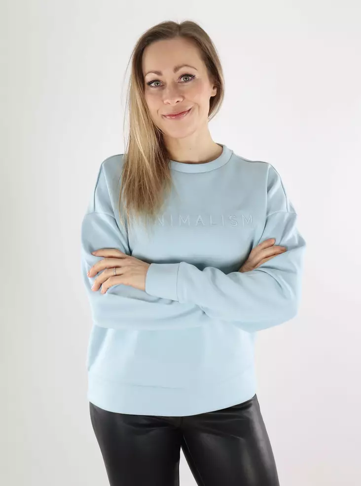 Vila women's sweatshirt VIREFLECT EMB Minimalism winter sky - Women's hoodies and colleges - 140034 - 1