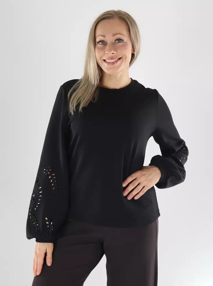 Vila Sweatshirt L/S DETAIL SWEAT black - Women's hoodies and colleges - 141534 - 1