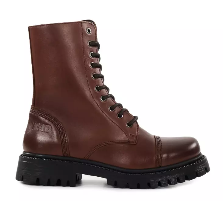 XD women's genuine leather combat boots 21705 brown - Women's ankle boots - 139664 - 1