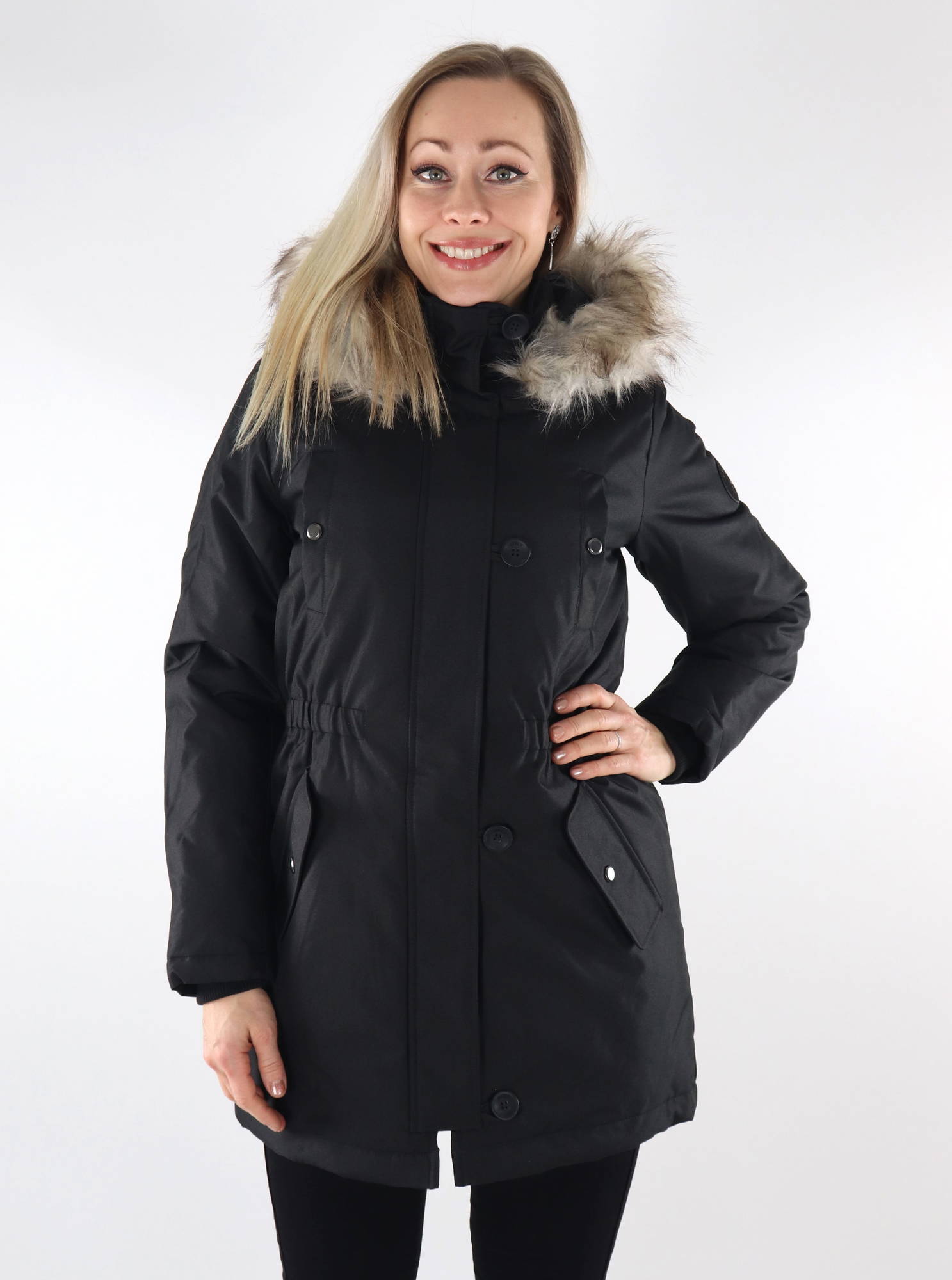 Only Iris Fur women's parka coat black webstore