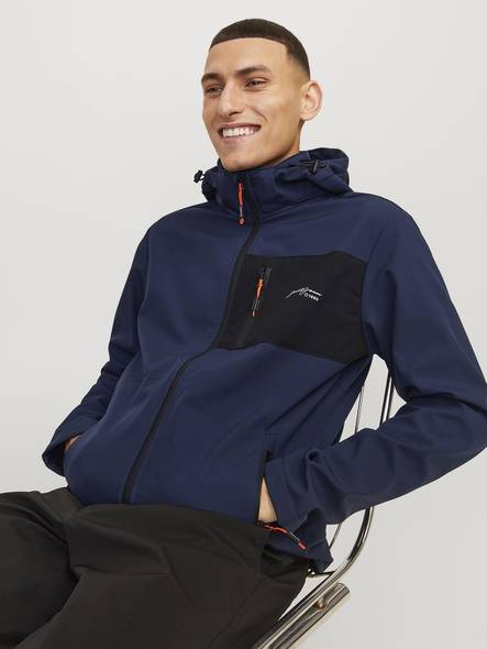 Jack&Jones Tyson men's softshell jacket Navy blazer - Men's jackets - 135125 - 2