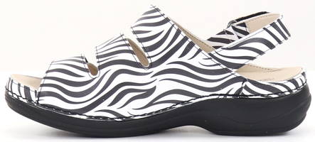 Nursing Care Machine Washable Sandals leather WG18F81 zebra - Women's work shoes - 132515 - 2