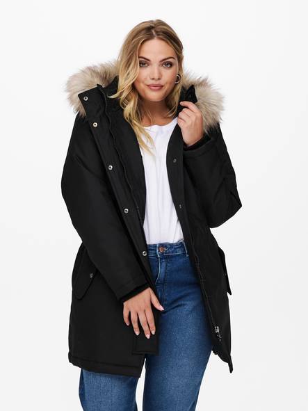 Only Carmakoma Parka Coat, Black - Women's parka coats - 131955 - 1