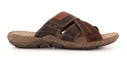 Rieker men's mules 22053-25 brown - Men's sandals - 135405 - 1