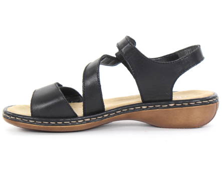 Rieker Sandals 659C7-00, Black - Rieker women`s sandals - 130145 - 2