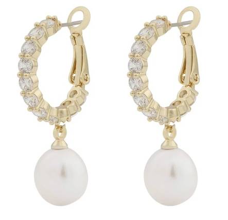 Snö of Sweden Earrings Saga ring g/clear - Earrings - 134995 - 1