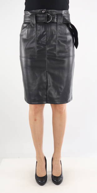 Vila Skirt Pen rw coated, black - Skirts - 131815 - 1
