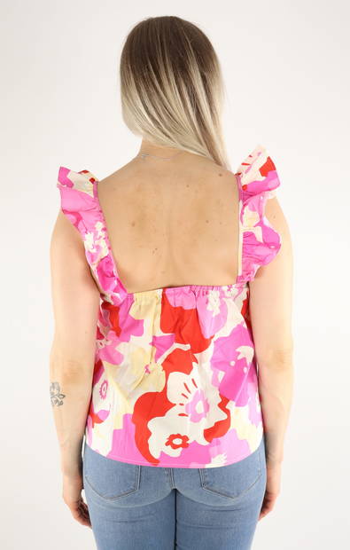 Vila Top, off-white/flower - Women's tank tops - 131235 - 2