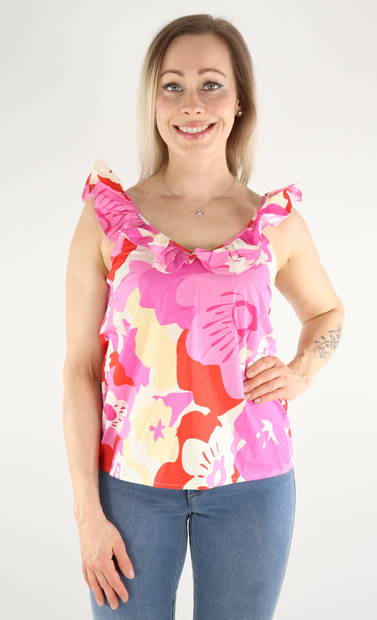 Vila Top, off-white/flower - Women's tank tops - 131235 - 1