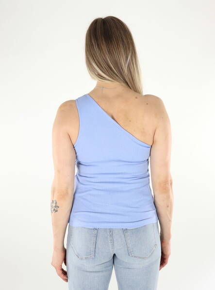 Pieces women's top Ruka One Shoulder hydrangea - Women's tank tops - 136005 - 2