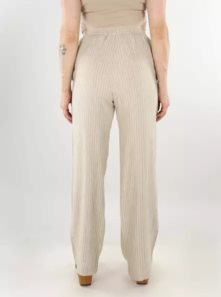 JJXX linen trousers Summer feather gray/pinstripe - Women's trousers - 138365 - 2