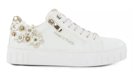 Marco Tozzi women's floral sneakers 23720-46 white comb - Women's sneakers - 140525 - 1