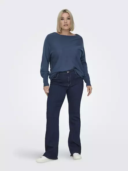 Only Carmakoma Plussize Jeans Thunder flared dark blue - Women's jeans - 140665 - 2