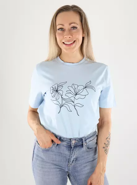 Vila t-shirt nantucket breez/flower - Women's T-shirts - 140965 - 1