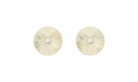 Snö of Sweden Earrings Rule circle gold/clear - Earrings - 141145 - 1