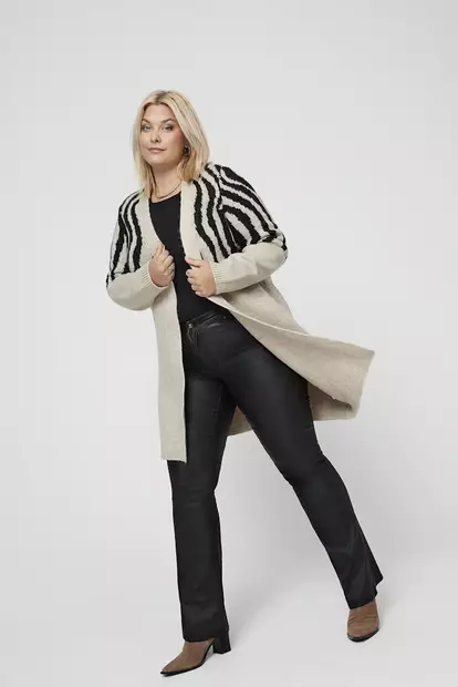 Carmakoma Cardigan ANIMAL whitecap gray - Women's knitwear - 139555 - 2