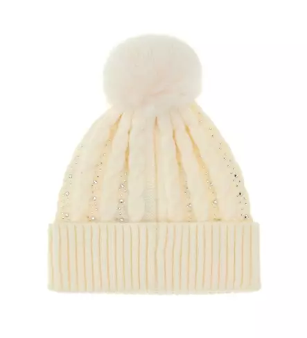 Guess Beanie AW5385POL01 WHT off-white - Women's beanies and gloves - 139655 - 2
