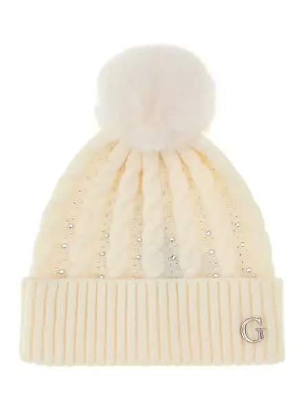 Guess Beanie AW5385POL01 WHT off-white - Women's beanies and gloves - 139655 - 1