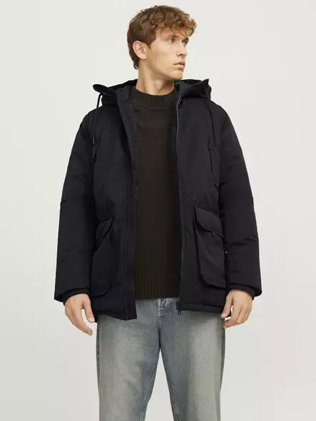 Jack&Jones men's parka coat Construct black - Men's jackets - 137465 - 1