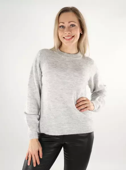 JDY women's sweater O-Neck light gray - Women's knitwear - 137365 - 1