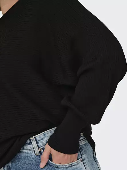 Only Carmakoma Sweater New Adaline black - Women's knitwear - 139125 - 2