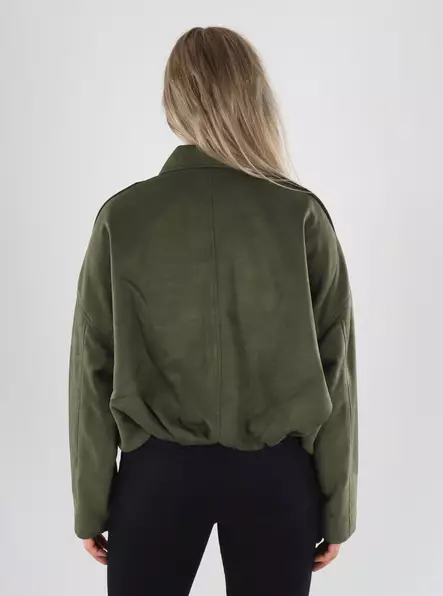 Only Jacket ONLMOON-STINA FAUX SUEDE BOMBER grape leaf - Women's leather- and pu-jackets - 141675 - 2