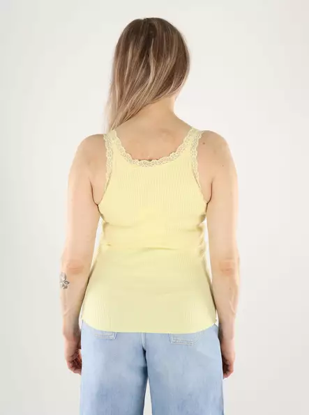 Only ribbed top tank double cream - Women's tank tops - 140885 - 2
