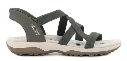 Skechers Women's Slip Ins Sandals 163460/OLV REGGAE SLIM - STRETCH FLEX olive - Skechers women`s sandals - 140555 - 1