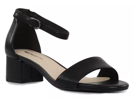 Tamaris Party Sandals 28295-42 black matt - Tamaris women`s sandals - 141065 - 1