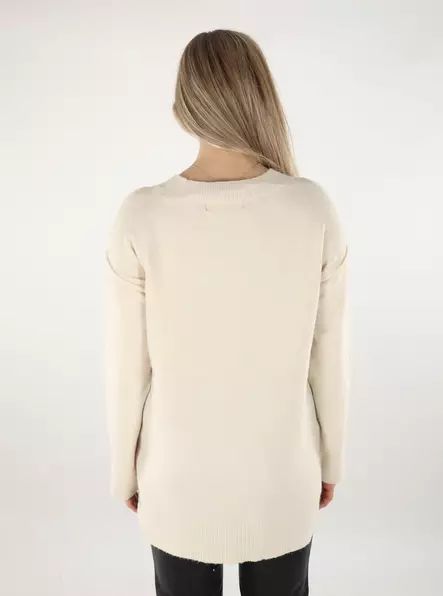 Vero Moda women's sweater V-Neck Long birch - Women's knitwear - 137425 - 2