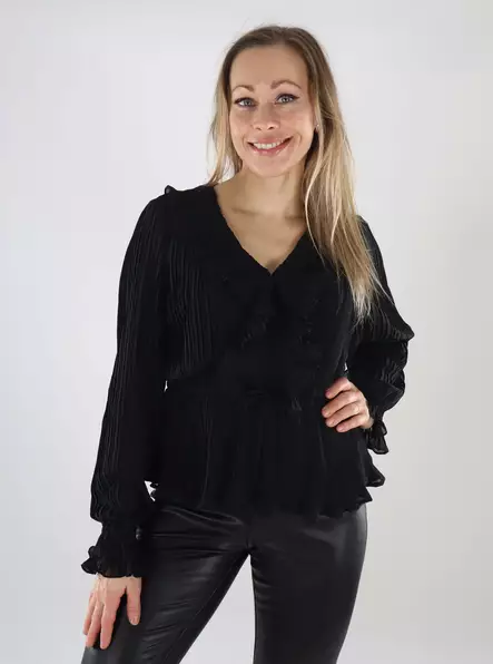 Vero Moda women's shirt Frill black - Women's long sleeved shirts - 139995 - 1