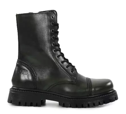 XD women's genuine leather combat boots 21705 green - Women's ankle boots - 139665 - 1