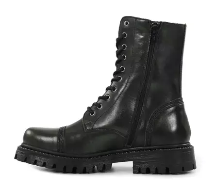 XD women's genuine leather combat boots 21705 green - Women's ankle boots - 139665 - 2