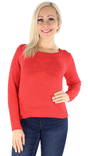 Only Knitted Shirt Geena xo high risk red - Women's knitwear - 124765 - 1