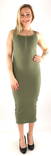 Pieces Elastic Ribbed Dress Kitte tank deep lichen green - Dresses and tunics - 133485 - 1