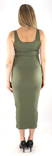 Pieces Elastic Ribbed Dress Kitte tank deep lichen green - Dresses and tunics - 133485 - 2